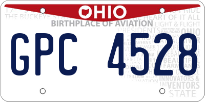 OH license plate GPC4528