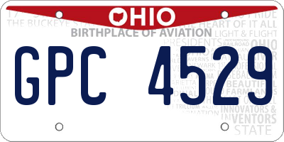 OH license plate GPC4529
