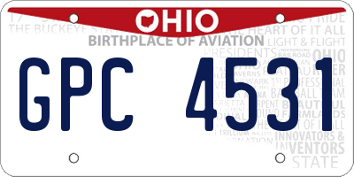OH license plate GPC4531