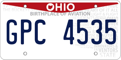 OH license plate GPC4535