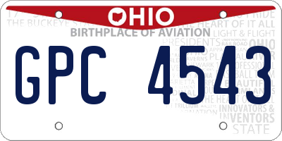 OH license plate GPC4543