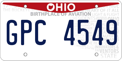 OH license plate GPC4549