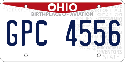 OH license plate GPC4556
