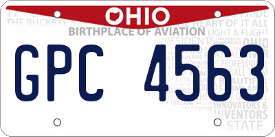 OH license plate GPC4563