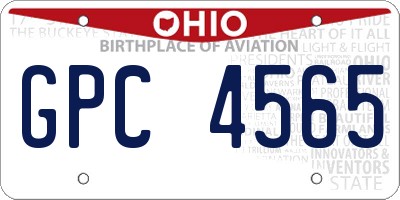 OH license plate GPC4565