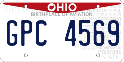 OH license plate GPC4569