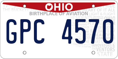 OH license plate GPC4570