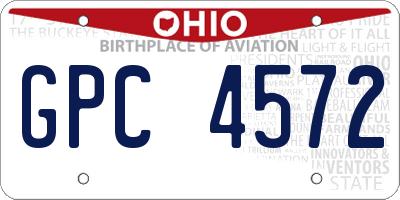OH license plate GPC4572