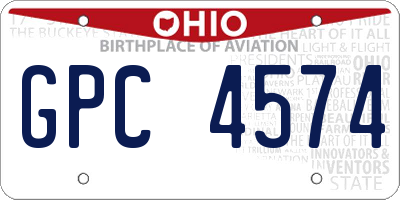 OH license plate GPC4574