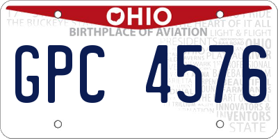 OH license plate GPC4576