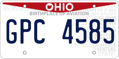 OH license plate GPC4585