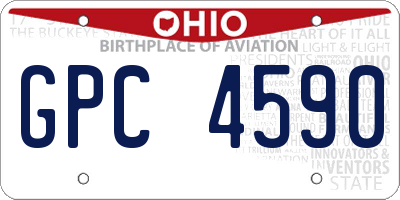 OH license plate GPC4590