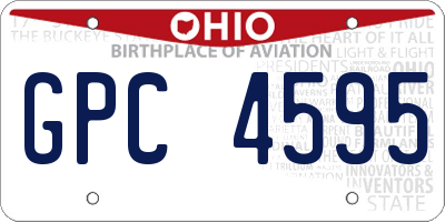 OH license plate GPC4595