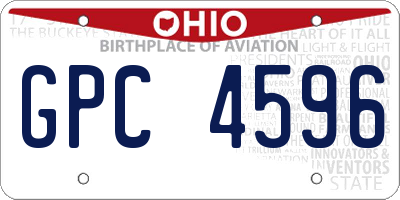 OH license plate GPC4596