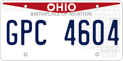 OH license plate GPC4604