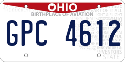 OH license plate GPC4612