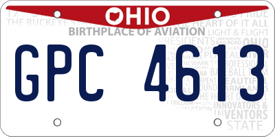 OH license plate GPC4613