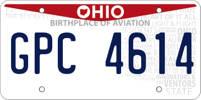 OH license plate GPC4614
