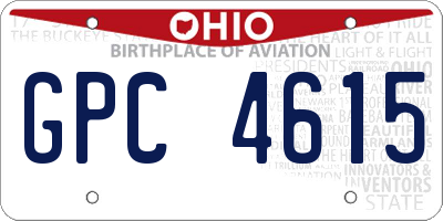 OH license plate GPC4615