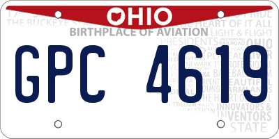 OH license plate GPC4619