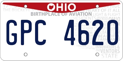 OH license plate GPC4620