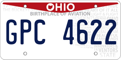 OH license plate GPC4622