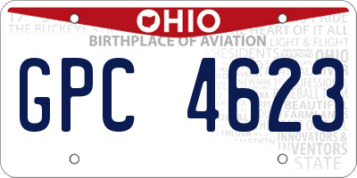 OH license plate GPC4623