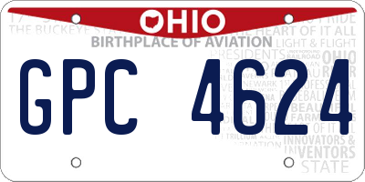 OH license plate GPC4624