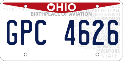 OH license plate GPC4626