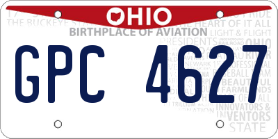 OH license plate GPC4627