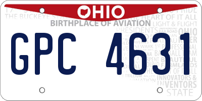 OH license plate GPC4631