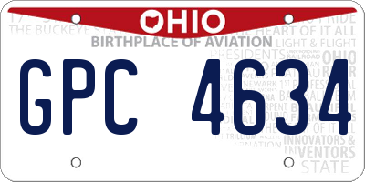 OH license plate GPC4634