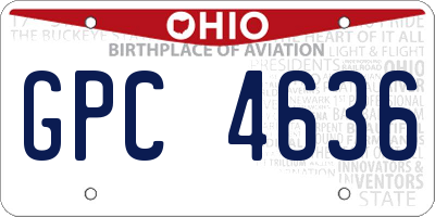 OH license plate GPC4636