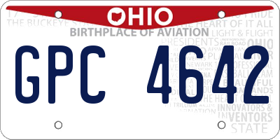 OH license plate GPC4642