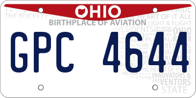 OH license plate GPC4644