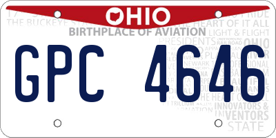 OH license plate GPC4646