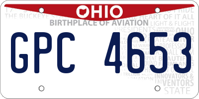 OH license plate GPC4653