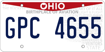 OH license plate GPC4655
