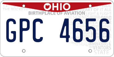 OH license plate GPC4656