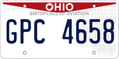OH license plate GPC4658
