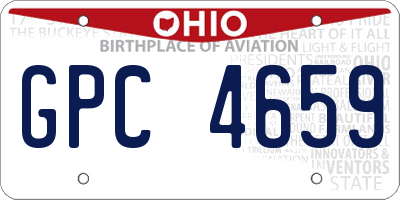 OH license plate GPC4659