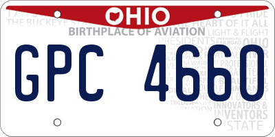 OH license plate GPC4660