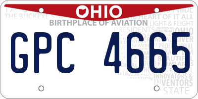 OH license plate GPC4665