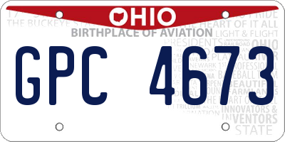 OH license plate GPC4673