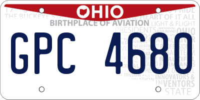 OH license plate GPC4680