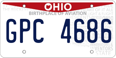 OH license plate GPC4686