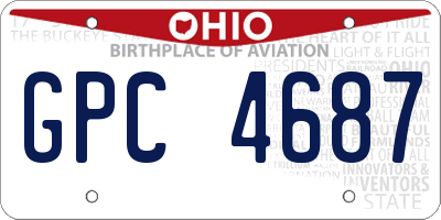 OH license plate GPC4687