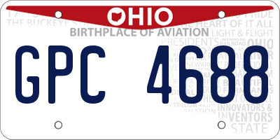OH license plate GPC4688
