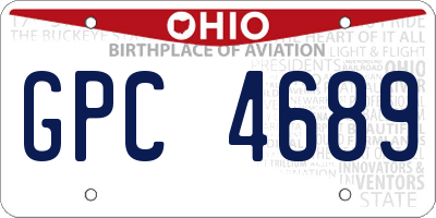 OH license plate GPC4689