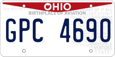 OH license plate GPC4690